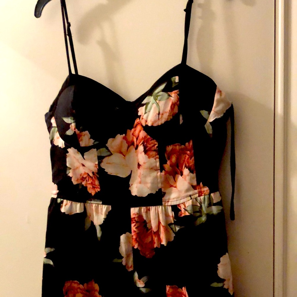 Cute romper! Stretchy back material for comfort!